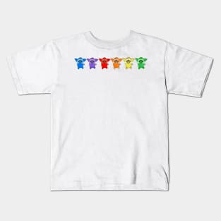 RAINBOW FURBY cool stripe print Kids T-Shirt